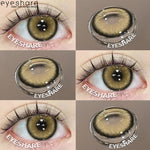Eyeshare Softlens Minus(0.00~-10.00) 14.5mm Gray Brown Minus Softlen Diamond Big Eyes