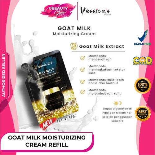 Yessica Yessica's Goat Milk Mencerahkan Kulit Moisturizer Cream Sachet Refill Nourishing Moisturizing Hydration Skin