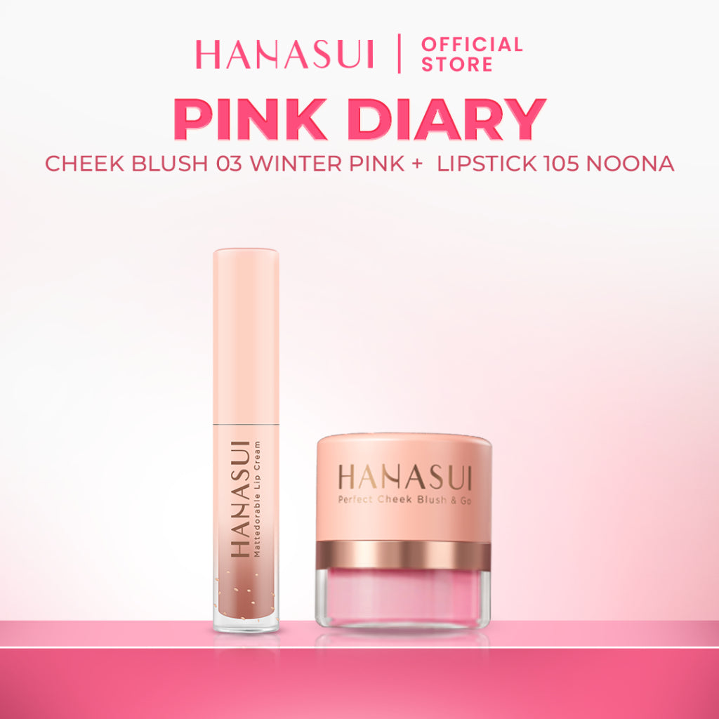 Hanasui Perfect Cheek Blush & Go Powder - Blush On Powder Natural Radiant Finish Melembabkan Cerah Antioksidan