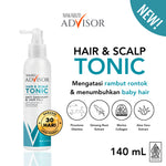 Makarizo Advisor Hair & Scalp Tonic 140 mL & 145mL - 2 in 1 Untuk Rambut Rontok dan Ketombe