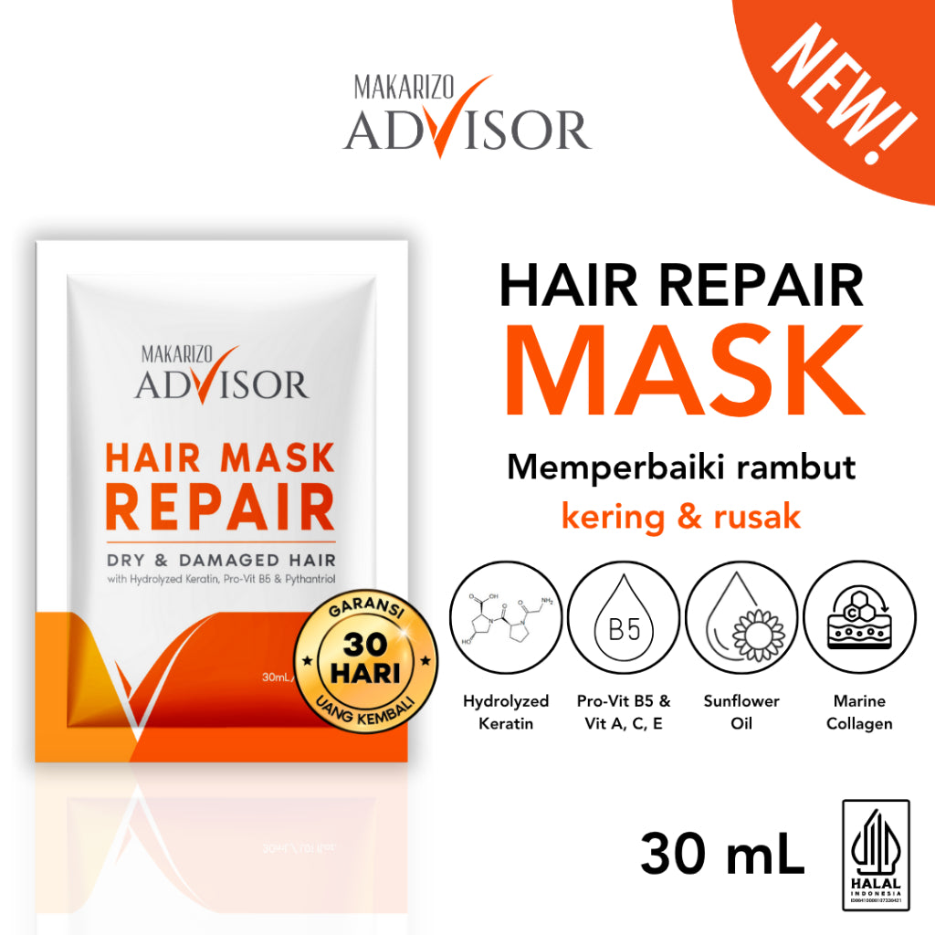 Makarizo Advisor Hair Repair Mask 15 mL & 30 mL - Masker Rambut / Hair Mask / Rambut Lembut