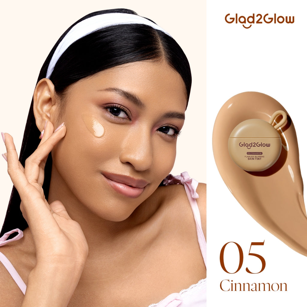 [NEW LAUNCH] Glad2Glow FLAWLESS BLURRING SKIN TINT 30G Concealer Foundation Bedak padat Make up Lightweight Coverage Long-lasting 12-Hour Soft-Focus Flawless Skin oil-control  Bio-Mimetic Film Technology Squalane Care g2glow official store