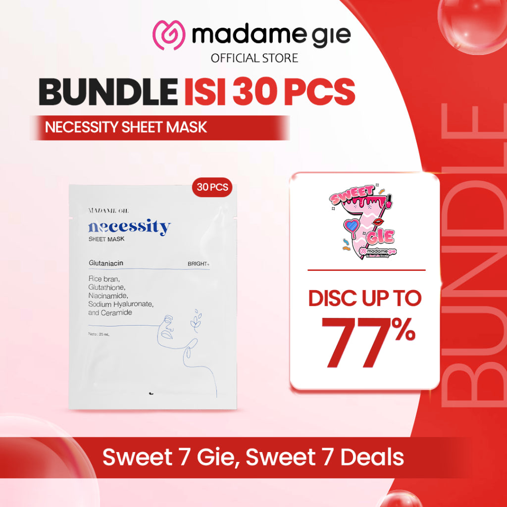 [PRE ORDER] [BUNDLE ISI 30PCS] Madame Gie Necessity Sheet Mask - Masker Perawatan Wajah