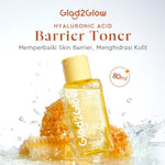 Glad2Glow Propolis Hyaluronic Acid Barrier Essence Toner badan face mist hydrating toner centella Toner eksfoliasi wajah glycocid acid glycolic acid Memperbaiki penghalang kulit Jaga kulit Anda tetap terhidrasi Skincare G2G Toner g2glow official stor