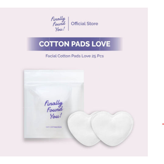 Finally Found You! Facial Cotton Pad Love 25pcs | Kapas Pembersih Makeup