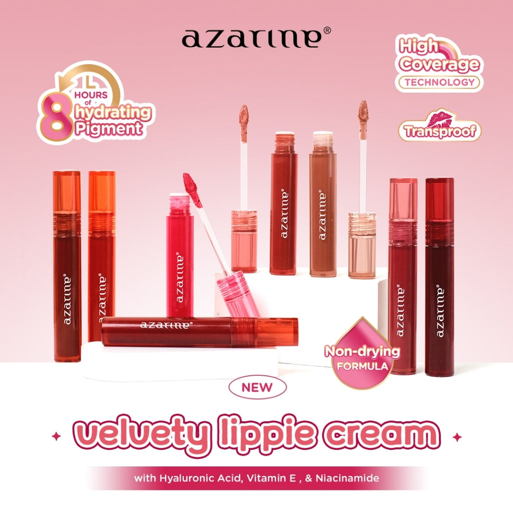 [FLASH SALE] Azarine - 02. Rosy Cone - Velvety Lippie Cream Lightweight Lip Velvet Lip Matte 3.2 ml
