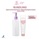 Noera Bundling Bright & Glow Body Serum + Moisturizing Brightening Body Lotion With UV Filter