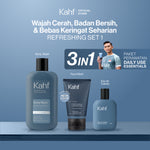 [KAHF BUNDLE 3IN1 PAKET PERAWATAN DAILY USE ESSENTIALS : WAJAH CERAH, BADAN BERSIH, & BEBAS KERINGAT SEHARIAN] Paket Personal Care (Face Wash + Body Wash + Eau de Toilette) - Suitable for Daily Use
