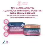 Noera Bundling Bright & Glow Body Serum + Lotion UV Filter + 10% ALPHA ARBUTIN Luxurious Whitening Booster Body Serum Essence