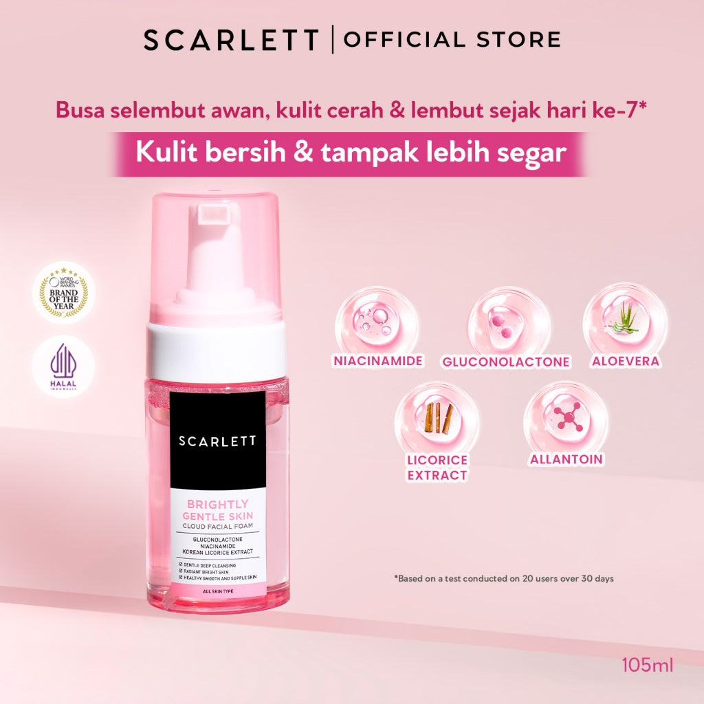 Scarlett Whitening Cloud Facial Foam