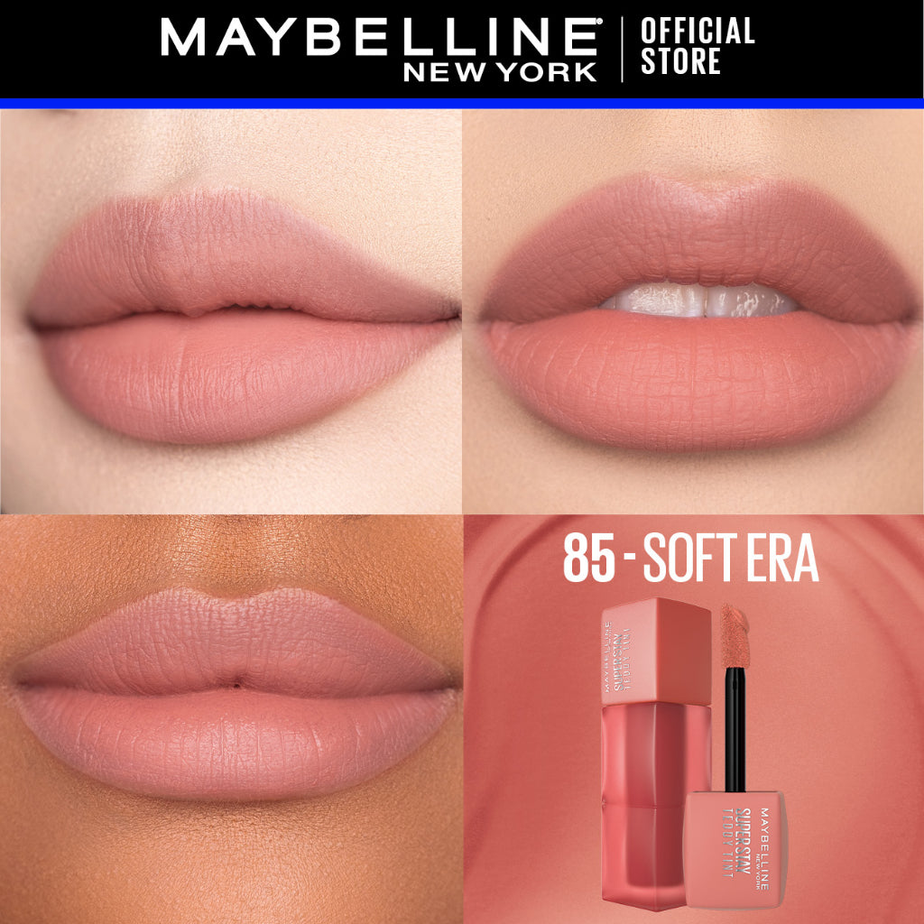 MAYBELLINE OFFICIAL Superstay Teddy Tint 5 mL - Teddy Soft Matte Tahan 12 Jam Lipstick Lipcream Lipstik Perfect Lip Tint