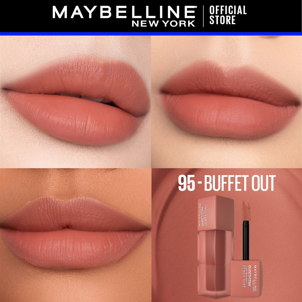 MAYBELLINE OFFICIAL Superstay Teddy Tint 5 mL - Teddy Soft Matte Tahan 12 Jam Lipstick Lipcream Lipstik Perfect Lip Tint