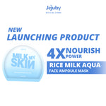 Jejuby Rice Milk Aqua Ampoule Mask | Sheet Mask | Masker Perawatan Wajah