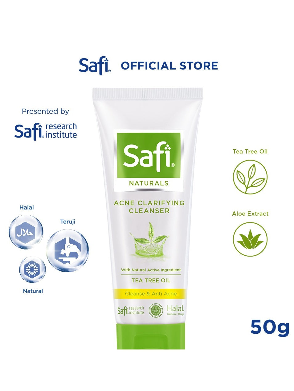 Safi Naturals Clarifying Cleanser Tea Tree Oil 50gr - Foam Cleanser
