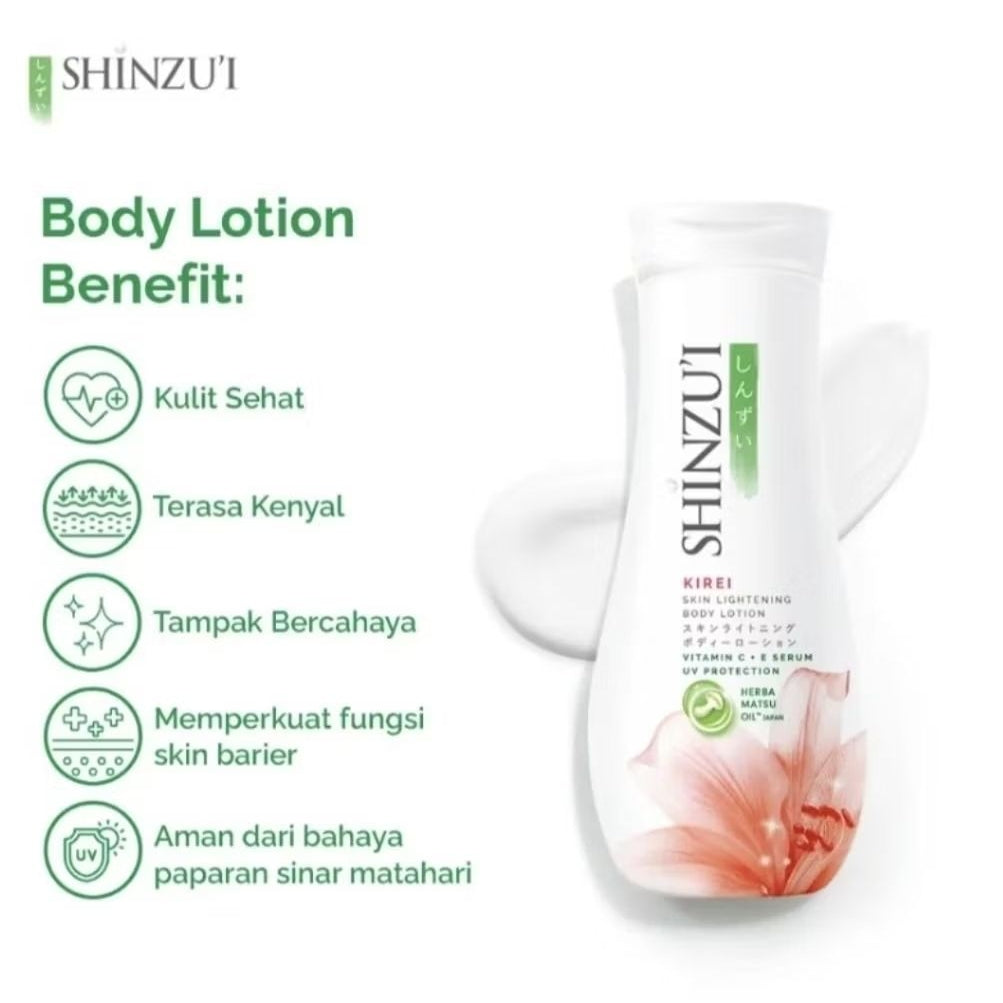Shinzui Skin Lightening Lotion Pelembap Tubuh & Pencerah Kirei 210 ml
