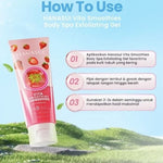 Hanasui Vita Smoothies Body Spa Gel Eksfoliasi Tubuh Strawberry 130 ml