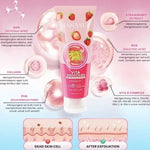 Hanasui Vita Smoothies Body Spa Gel Eksfoliasi Tubuh Strawberry 130 ml