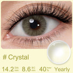 [0.00 s/d -8.00]Softlens Minus Queen Amber Lensa Kontak Warna DIA14.2MM Hidrocor Soflen 1Pasang 6Bulan