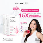 NEWLAB Paket 2 Box Brightlogy GlutaColl-5500 | Collagen Drink | Minuman Collagen & Minuman Glutathione BPOM untuk Mencerahkan 30 Sachet