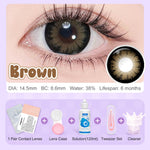 [Mata Besar Yang Polos]Magister Softlens 14.50MM Minus (0.00 s/d -6.00) Sepasang Softlens free Air softlens Stick Kit dan Lens cleaner