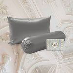 BUNDLE Sarung Bantal dan Guling Set PREMIUM Satin Silk Beauty Boost Pillowcase dan Bolster Case (Queen Size)