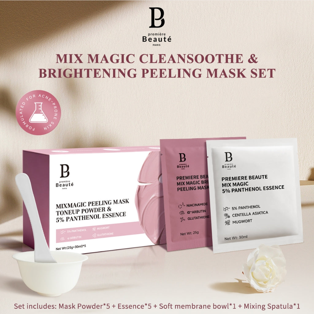 PREMIERE BEAUTE [NEW YEAR GIFT] Mix Magic Clean Sooth & Brightening Peeling Mask Set Soothing Calming Brightening Oil Control Whitening for Acne Prone Skin
