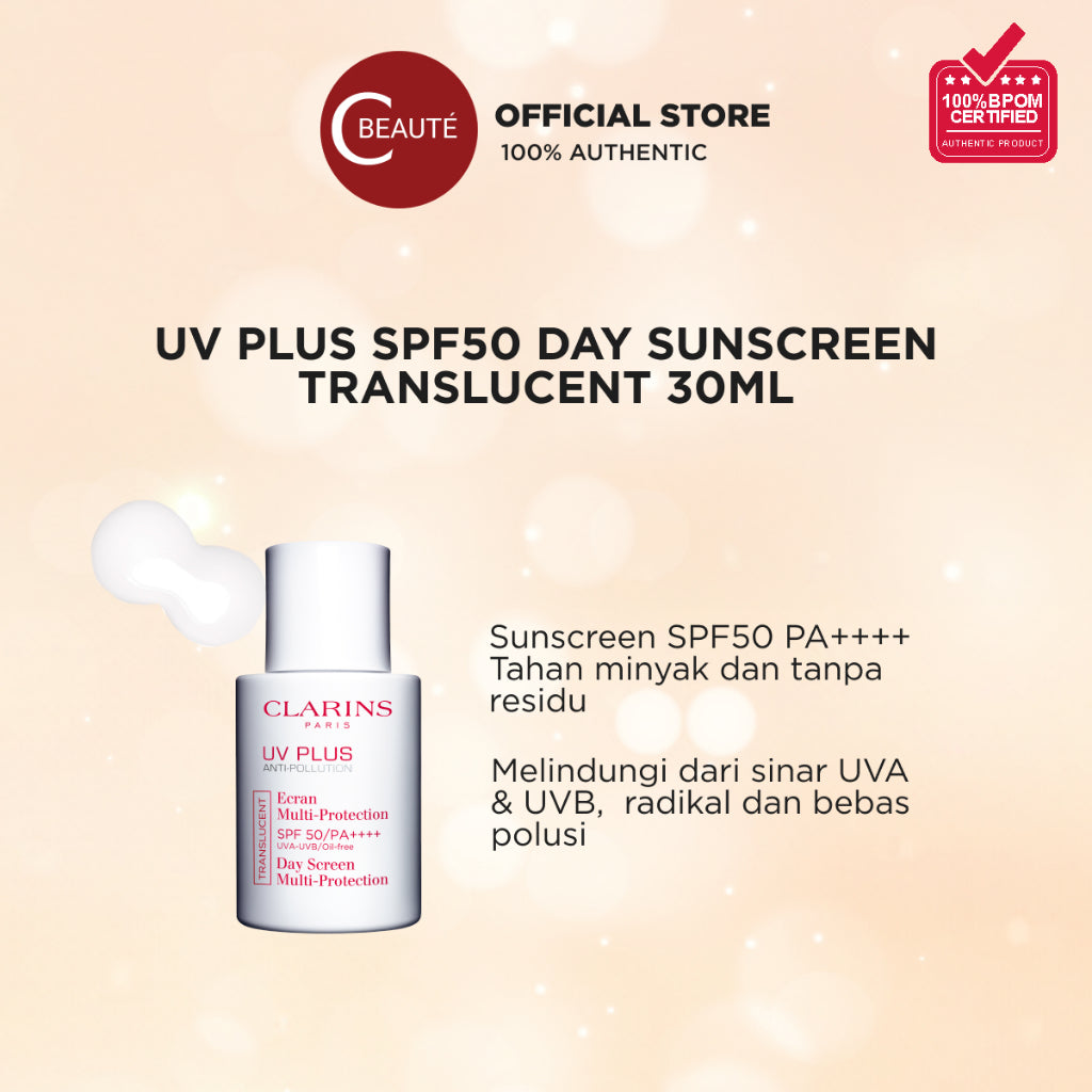 CLARINS UV PLUS Anti-Pollution SPF50 - Translucent - Sunscreen / Sunblock / Tabir Surya
