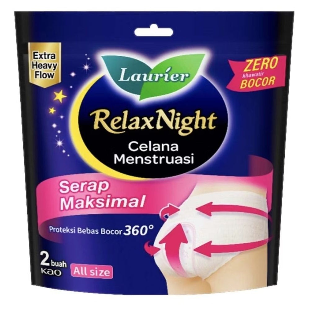 Laurier Relax Night Pembalut Celana Menstruasi Serap Maksimal 2 pcs