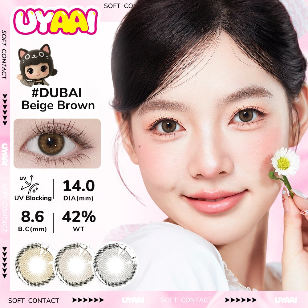 UYAAI softlens 14MM Minus 0.00 s/d -6.00 Mata Korea seri Classic Sepasang LENSA KONTAK  6Bulan