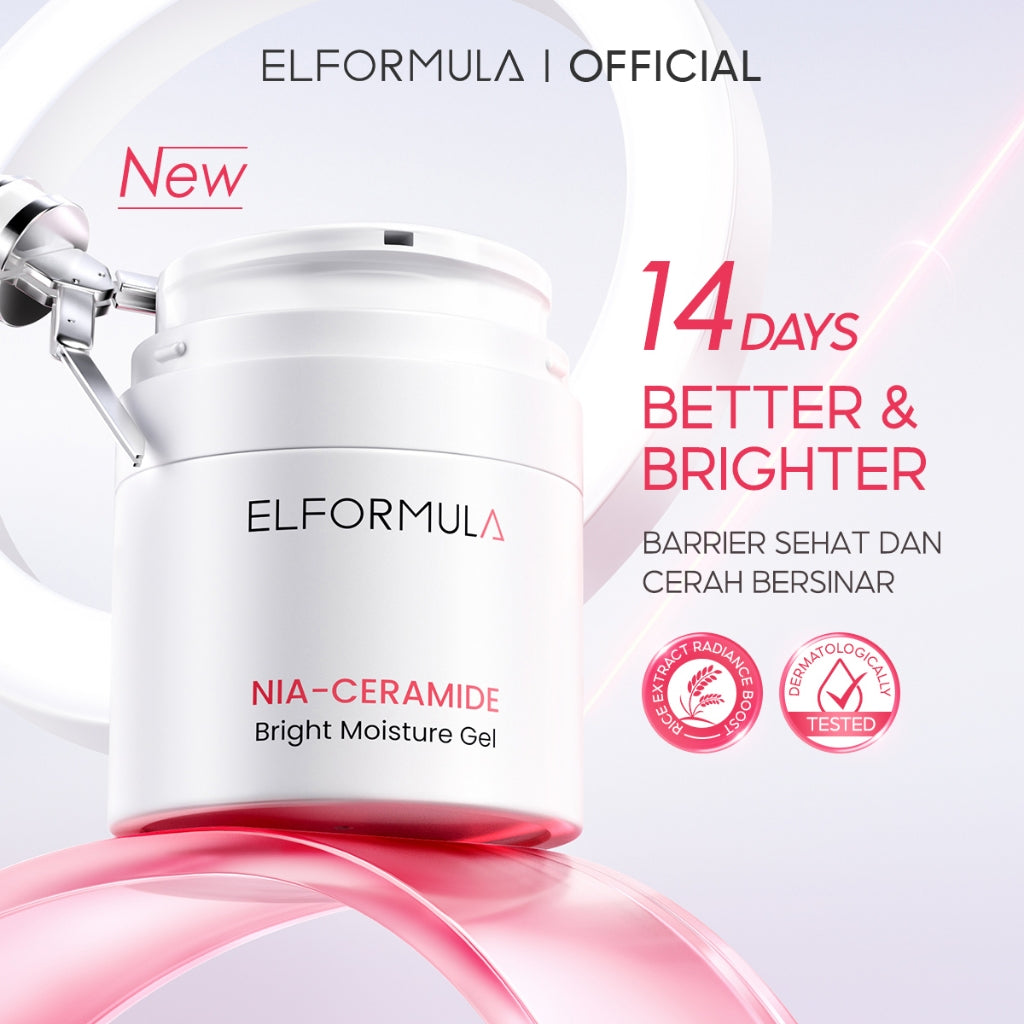 ELFORMULA Nia-Ceramide Bright Moisture Gel Moisturizer Calming Pelembab Wajah Pelembab Wajah Kulit Cerah Skin Barrier