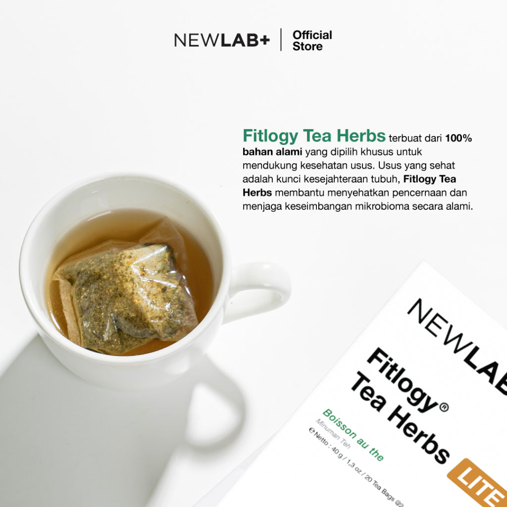 NEWLAB Fitlogy  -  Tea Herbs LITE- Teh Deox Ringan - Minuman Diet - Jaga Diet Anti Gagal dengan Formula Lebih Ringan untuk Pemula
