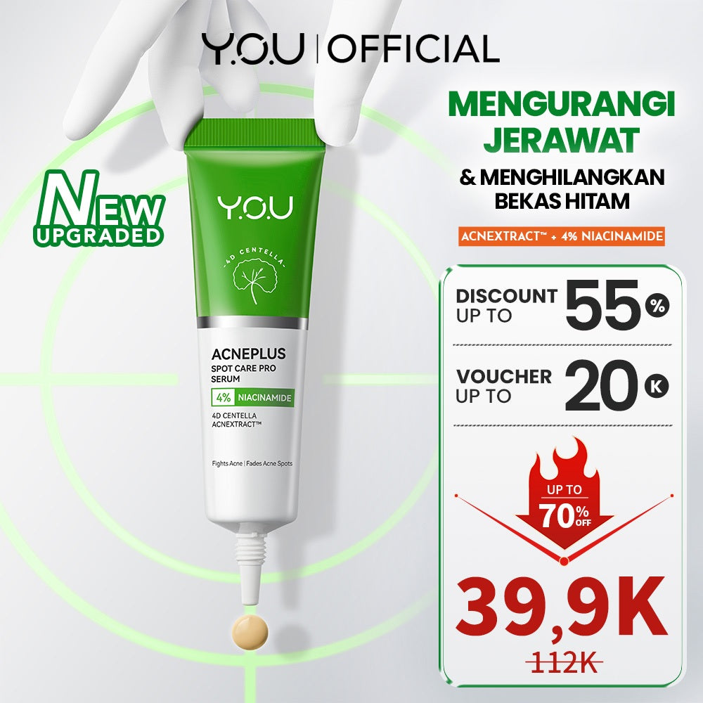 [NEW UPGRADED] YOU AcnePlus Spot Care Pro Serum Obat Totol Jerawat B5 Barrier Moisturizer Gel Obat Bekas Jerawat Kulit Sensitif Kulit Berjerawat [Hot Selling]