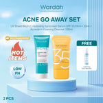 NEW WARDAH Paket Face Wash Gentle Low Ph Lightening Sunscreen UV Shield SPF 35 SPF 50 Sabun Cuci Muka Untuk Semua Jenis Kulit Tanpa Rasa Ketarik Menghidrasi dan Menenangkan Kulit Sunscreen UV Shield Skincare Routine Perawatan Kulit - Skincare