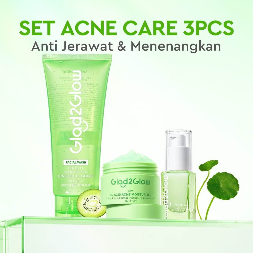 [Big Size]Glad2Glow Centella Salicylic Acid Acne Gel Cleanser 150ml facial wash skincare face wash sabun cuci muka cleansing balm exfoliating exfoliasi wajah sabun muka pembersih wajah merawat serta membantu menenangkan jerawat menenangkan kulit