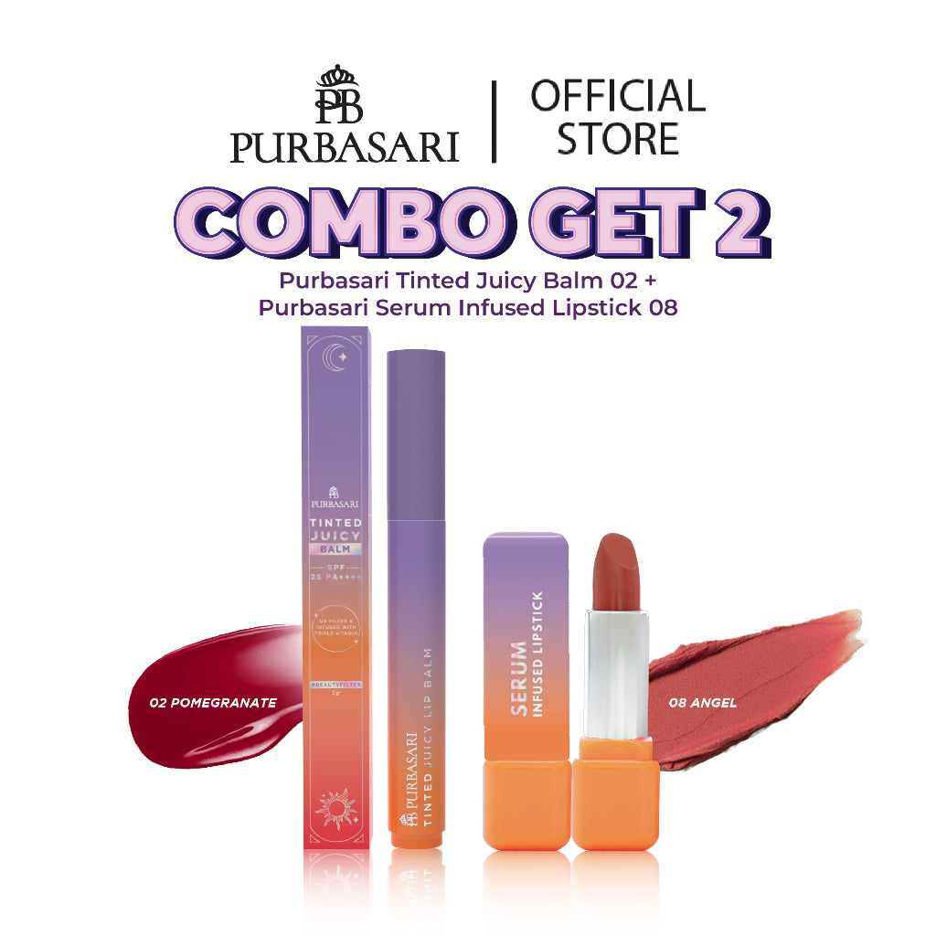 [GET 2] Purbasari Infused Serum Lipstick + PB 2in1 Tinted Juicy Balm SPF 25++++