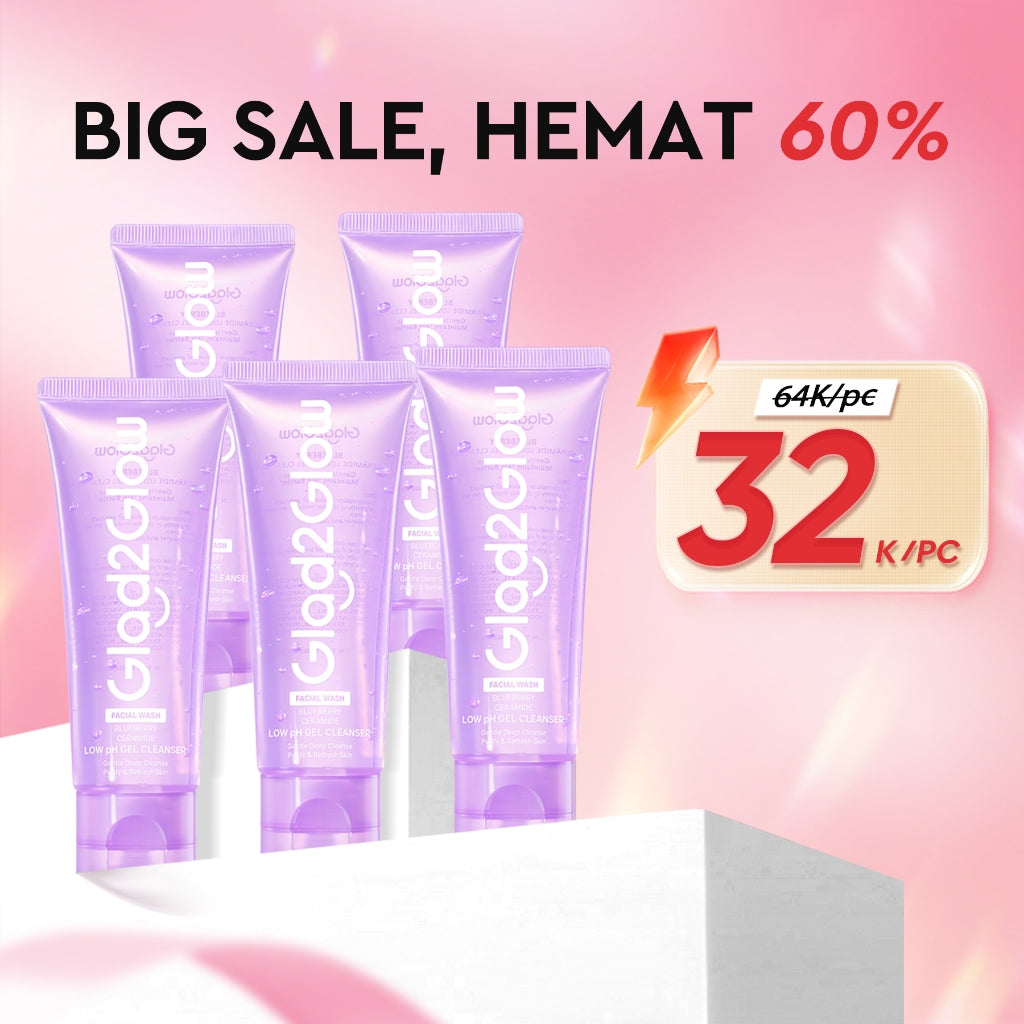 [Hemat 5PCS]Glad2Glow Facial Cleanser Series-Low PH Gel Centella Mencerahkan Pencerah Wajah Anti Jerawat Penuaan Hilangkan Flek & Tenangkan face wash Pembersih Wajah Membersihkan kotoran dan minyak Menjaga pelindung kulit Mengobati g2glow official store