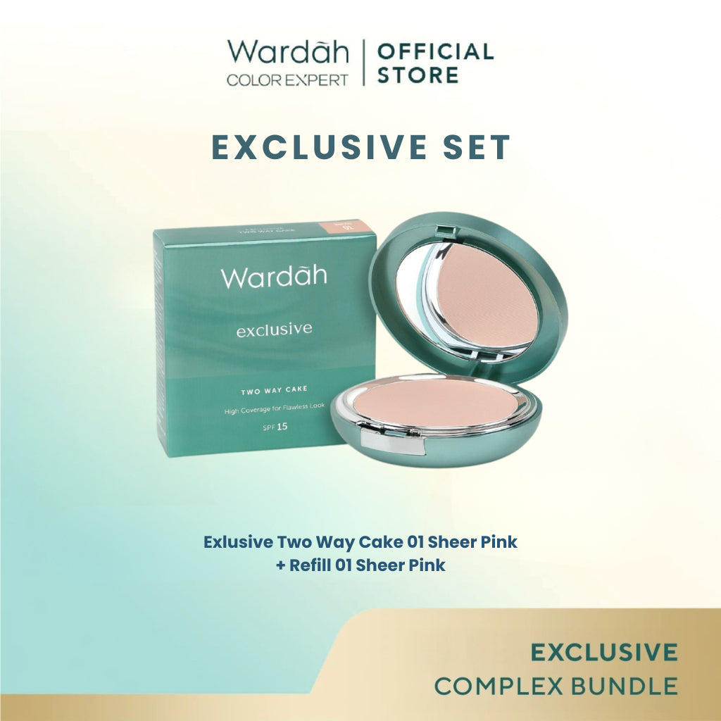 [BUNDLE] WARDAH Exclusive Two Way Cake & Refill - Two Way Cake - TWC - Refill TWC - Bedak Padat Tahan Lama - Makeup