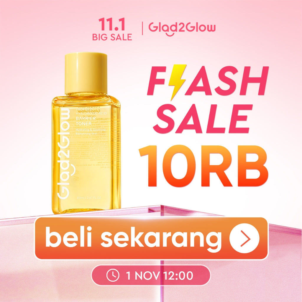 [Masuk Live 1 NOV 12.00–20:00 CUMA 10RB] GLAD2GLOW Flash Sale Mugwort Salicylic Acid Acne Clear Micellar Water 300ml / Tremella Panthenol Sensitive Care Micellar Water eksfoliasi wajah g2glow official store