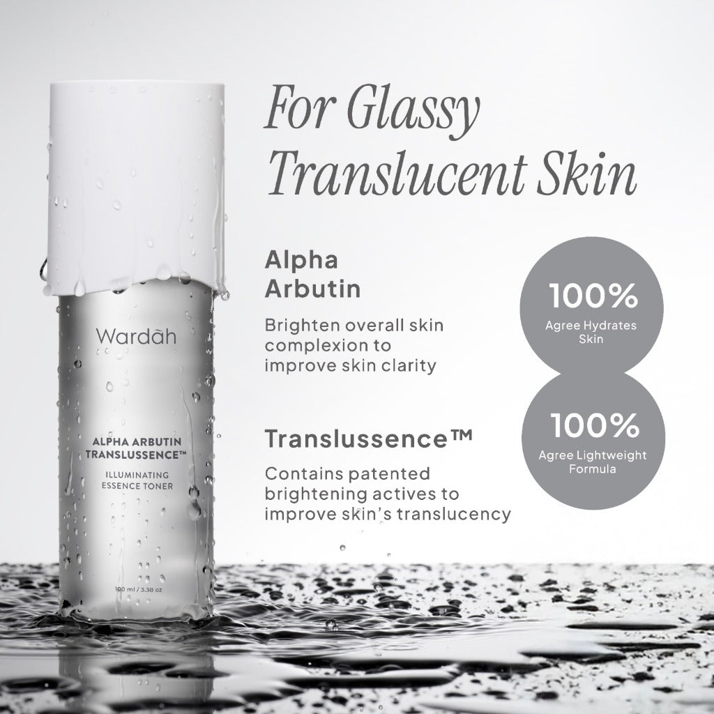 NEW! Wardah Alpha Arbutin Translussence Illuminating Essence Toner 50 ml Mencerahkan Kulit Menghilangkan Dark Spot Menghidrasi Kulit Ceramide dan Melembutkan Tekstur Wajah Untuk Semua Jenis Kulit - Toner Badan - Skincare