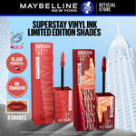 MAYBELLINE OFFICIAL Superstay Vinyl Ink 4.2 ml LIMITED EDITION - Shiny Pigmented Liquid Lipstik Lipstick