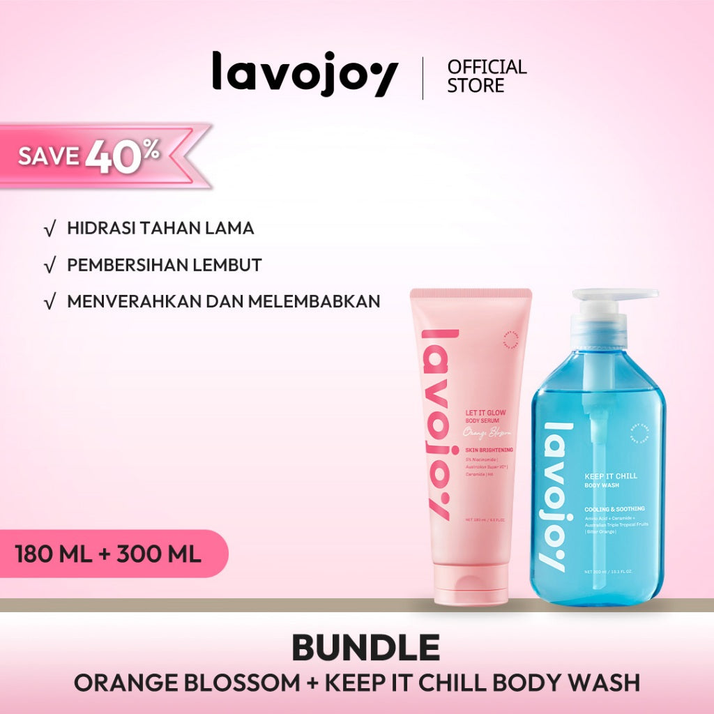 Lavojoy 2in1 Bundle Body Wash All Variants 300ml + Body Serum All Variants180ml | Sabun Mandi Cair Untuk Mencerahkan Dan Melembabkan Kulit | Body Serum Untuk Mencerahkan Dan Melembabkan Kulit
