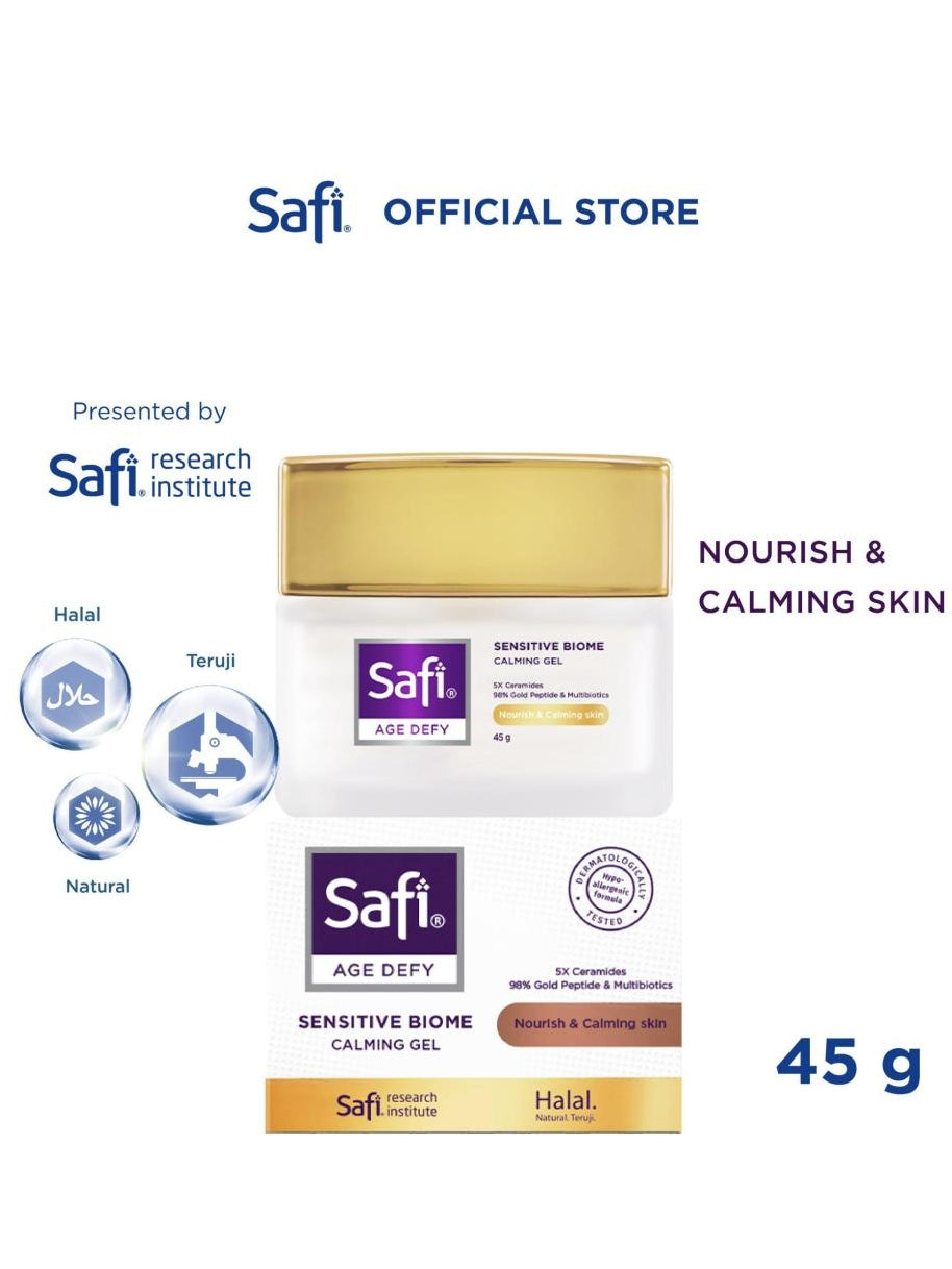 Safi Age Defy Sensitive Biome Calming Gel 45gr - Pelembap Wajah Sensitif Hypoallergenic, Menenangkan & Melembapkan Kulit