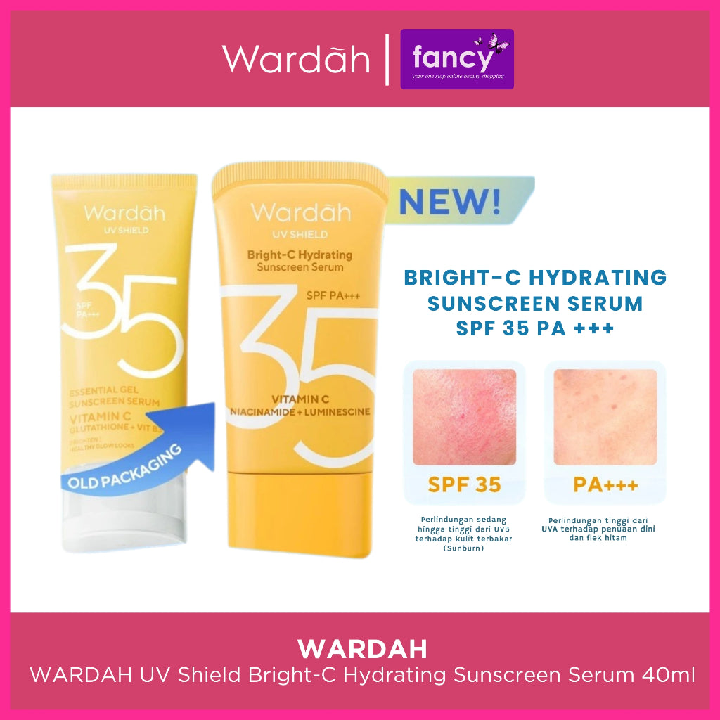 Wardah UV Shield Essential SUNSCREEN Gel SPF 35 PA+++ 40ml NEW! Sunscreen Wajah 0% Alkohol