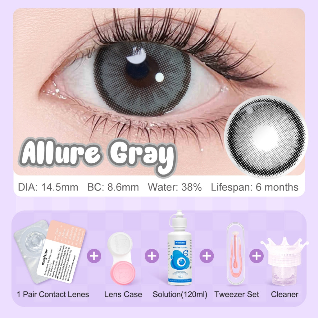 [Mata Besar Yang Polos]Magister Softlens 14.50MM Minus (0.00 s/d -6.00) Sepasang Softlens free Air softlens Stick Kit dan Lens cleaner