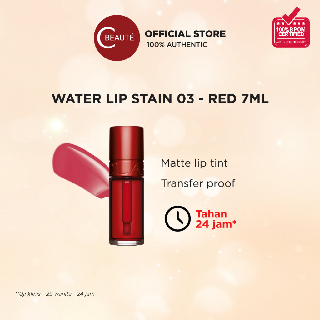 CLARINS Water Lip Stain - Matte Lip Tint/ Transfer Proof