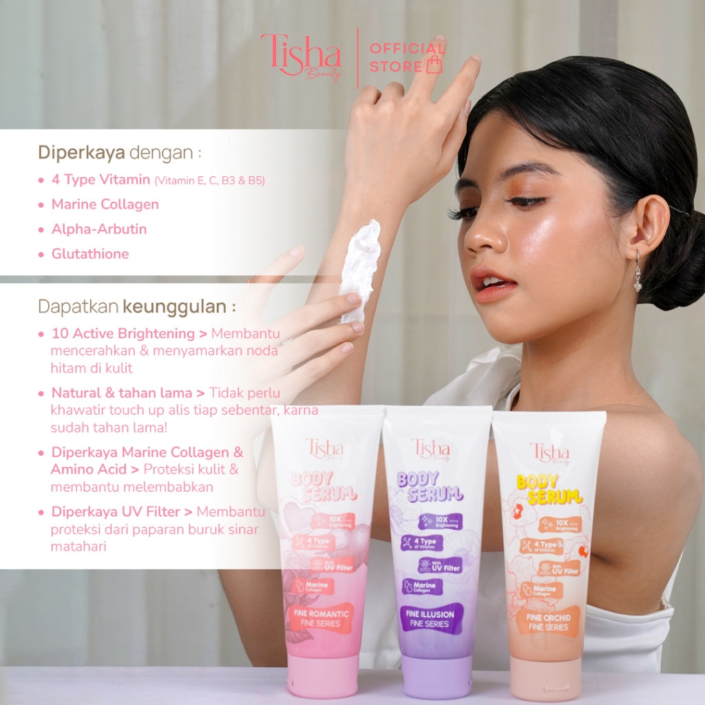 Tisha Beauty Body Serum Fine Series 10 Active Brightening – Tone Up & Collagen 150ml