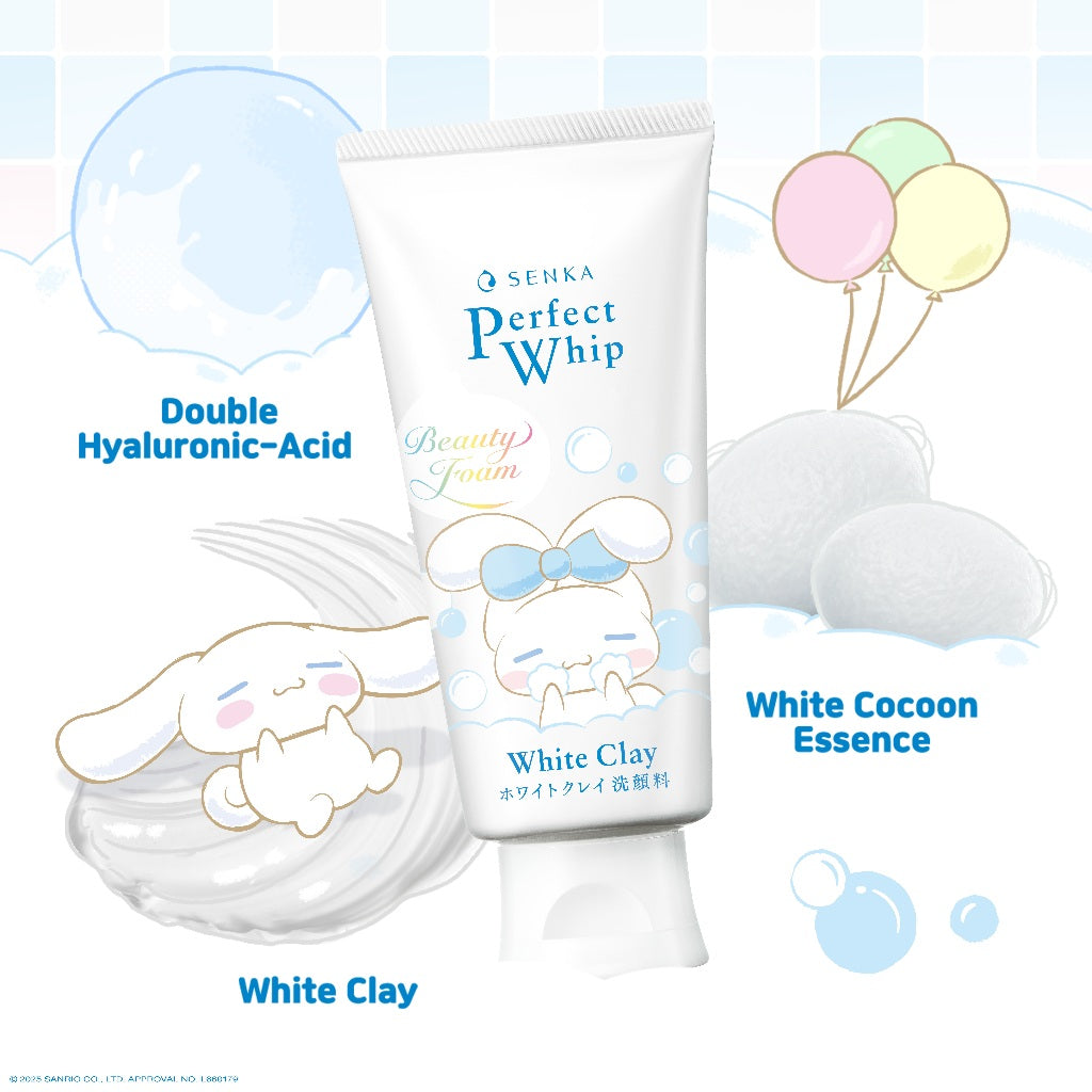 [TWINPACK] SENKA Perfect Whip Clay Cinnamoroll Edition 120gr [BUY 1 GET 1 Hadiah Terbatas/Hari]