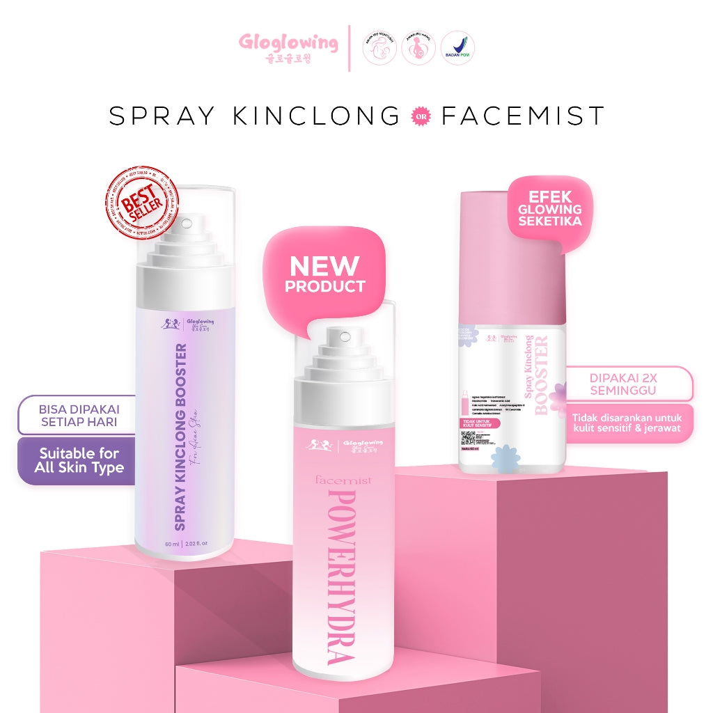 GLOGLOWING Spray Kinclong Booster / Facemist Powerhydra - 60mL