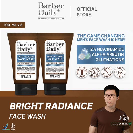 Dual Pack Barber Daily Bright Radiance Face Wash 100mL x 2