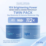 [TWINPACK] Light+ by Wardah Hydrashot Intensive Moisturizer, Glowshot Day Moisturizer | Cream Lightening Brightening Moisturizer Melembahkan Wajah Pelembab Pemutih Wajah Skincare
